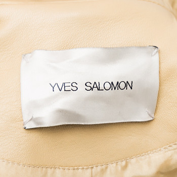 бирка Кожаная куртка Yves Salomon