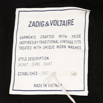 бирка Куртка Zadig & Voltaire