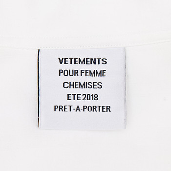 бирка Рубашка Vetements