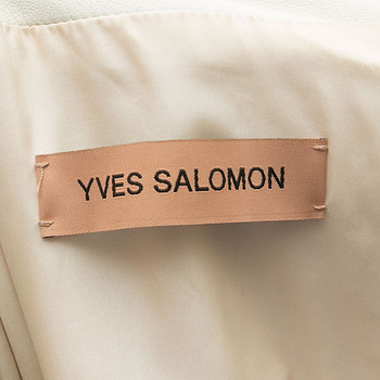 бирка Кожаная куртка Yves Salomon