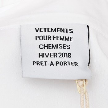 бирка Рубашка Vetements