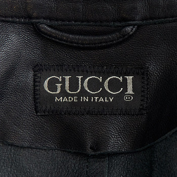 бирка Кожаный плащ Gucci