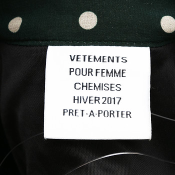 бирка Блуза Vetements