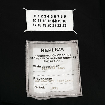 бирка Плащ Maison Martin Margiela