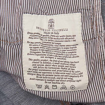 бирка Джинсы Brunello Cucinelli
