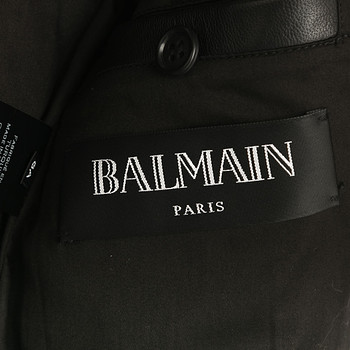 бирка Кожаная куртка Balmain