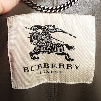 бирка Кожаное пальто Burberry