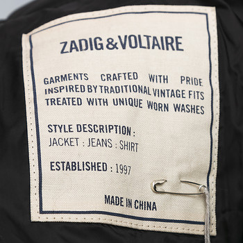 бирка Куртка Zadig & Voltaire
