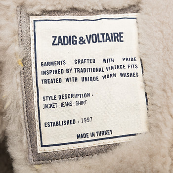 бирка Дубленка Zadig & Voltaire