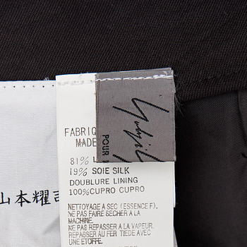 бирка Брюки Yohji Yamamoto