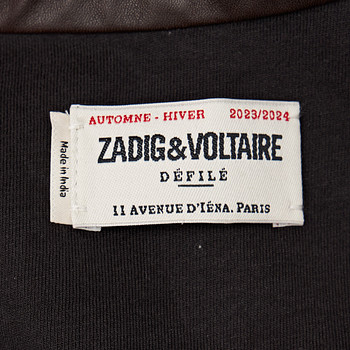 бирка Кожаное пальто Zadig & Voltaire