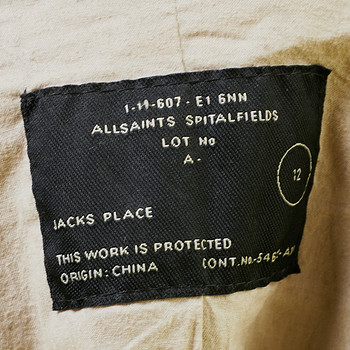 бирка Кожаная куртка All Saints Spitalfields