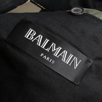 бирка Кожаная куртка Balmain