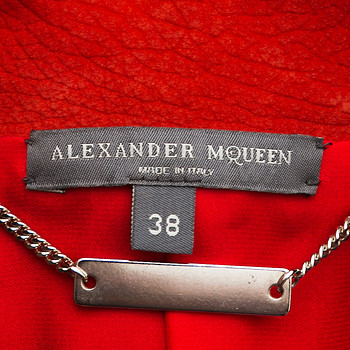 бирка Кожаная куртка Alexander McQueen