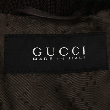 бирка Куртка кожаная Gucci