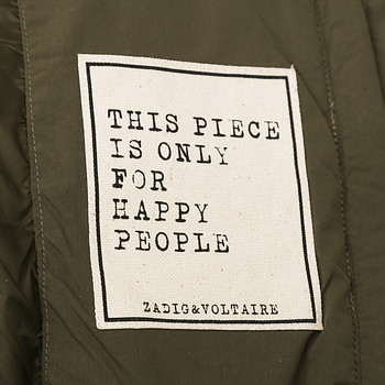 бирка Пуховик Zadig & Voltaire