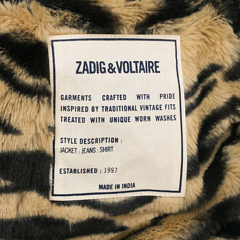 бирка Куртка кожаная Zadig & Voltaire