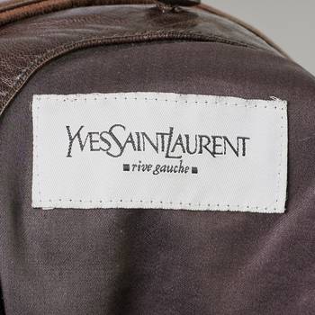 бирка Кожаная куртка Yves Saint Laurent