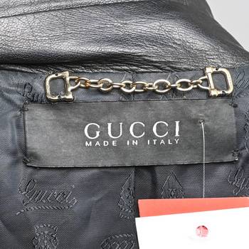 бирка Кожаная куртка Gucci