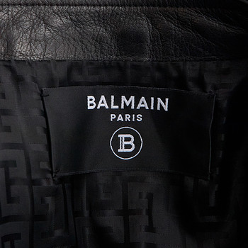бирка Кожаная куртка Balmain