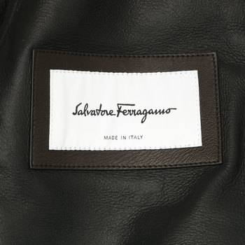 бирка Куртка кожаная Salvatore Ferragamo
