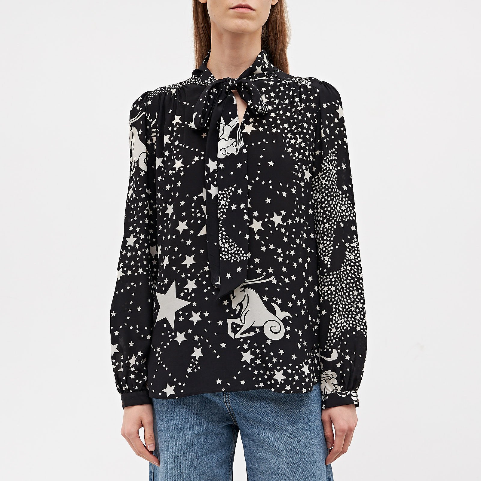 Блуза черного цвета Dolce&Gabbana - фото из каталога магазина брендовой одежды Second Friend Store Блуза Dolce&Gabbana - купить оригинал в секонд-хенде SFS - 1