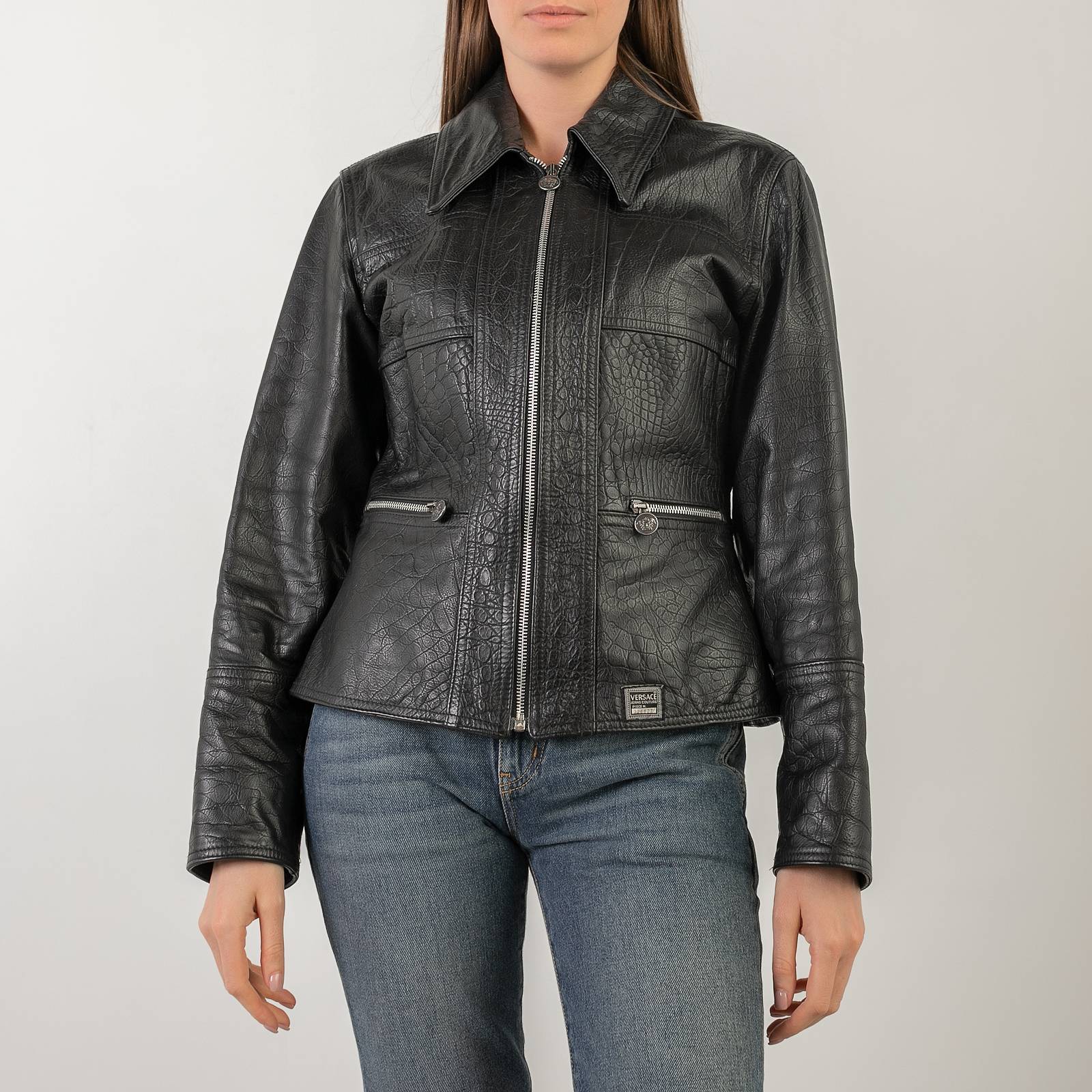 Кожаная куртка Versace Jeans Couture - купить оригинал в секонд-хенде SFS