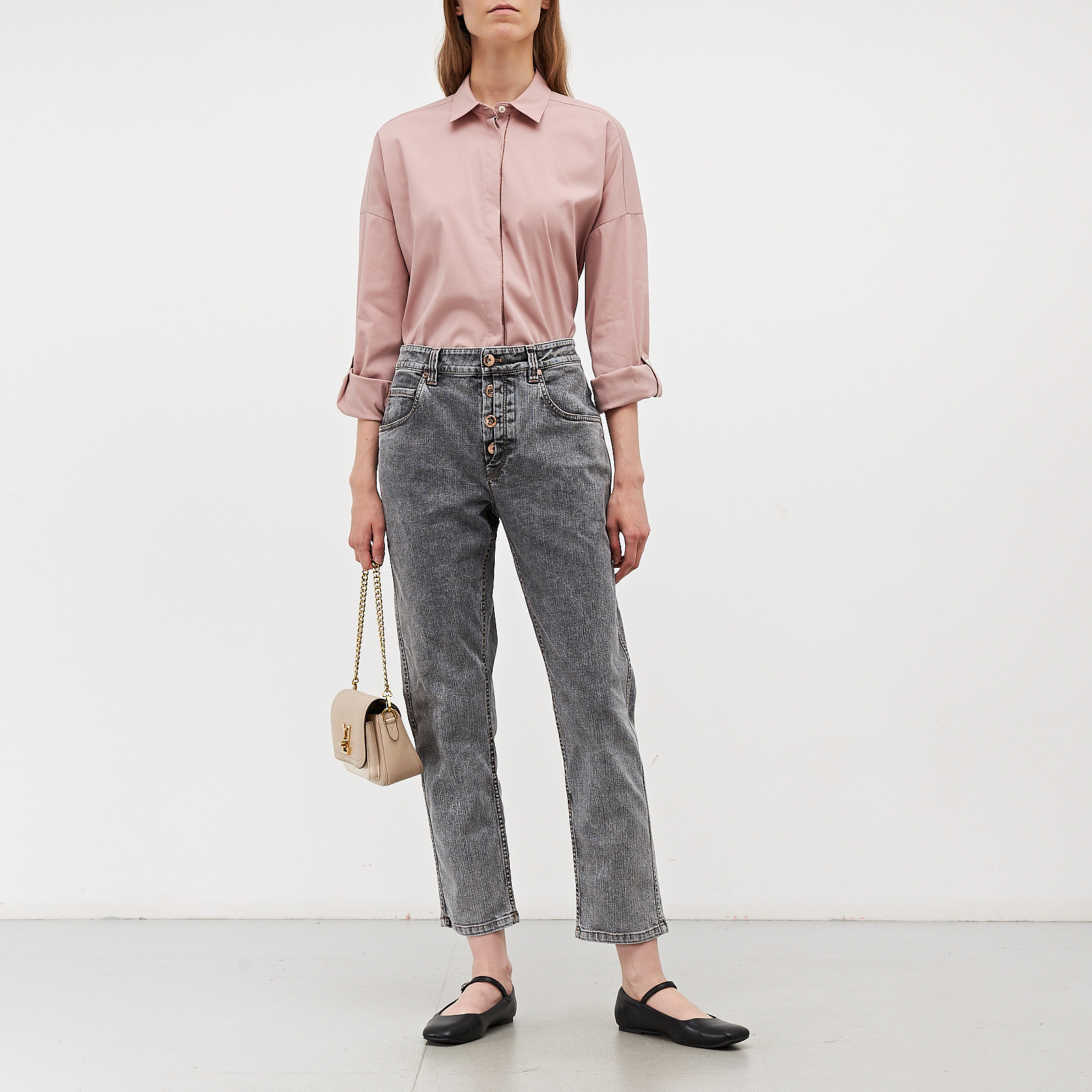 Рубашка розового цвета Brunello Cucinelli - фото из каталога магазина брендовой одежды Second Friend Store Рубашка Brunello Cucinelli - купить оригинал в секонд-хенде SFS - 2