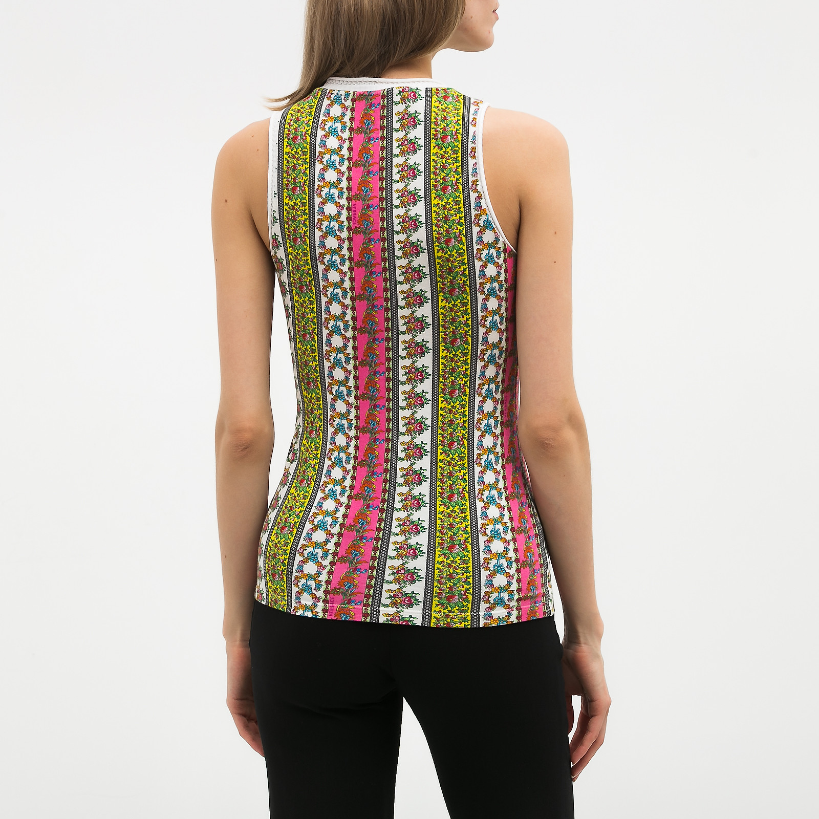 Топ белого цвета Versace - фото из каталога магазина брендовой одежды Second Friend Store Топ Versace - купить оригинал в секонд-хенде SFS - 3