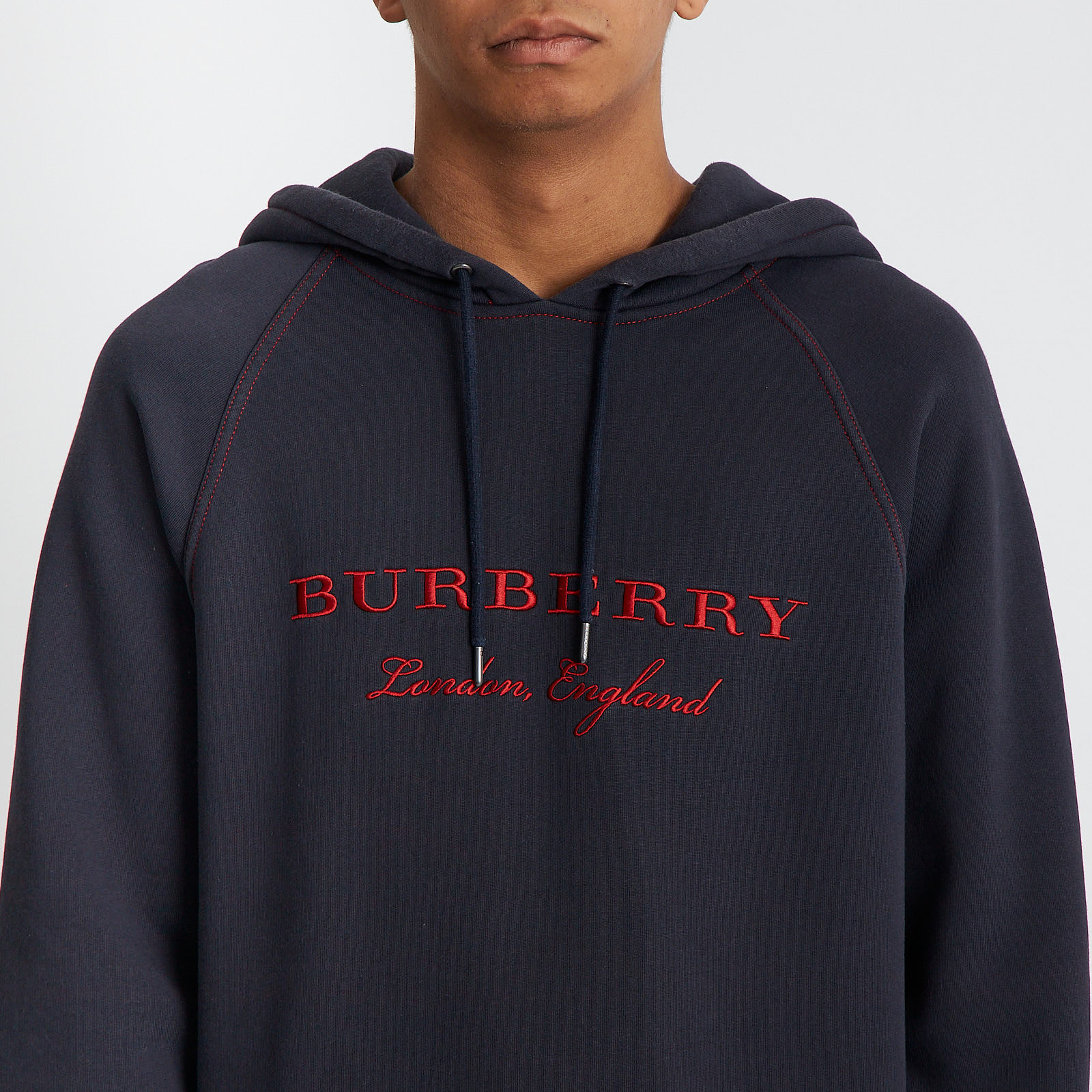 Худи синего цвета Burberry - фото из каталога магазина брендовой одежды Second Friend Store Худи Burberry - купить оригинал в секонд-хенде SFS - 4