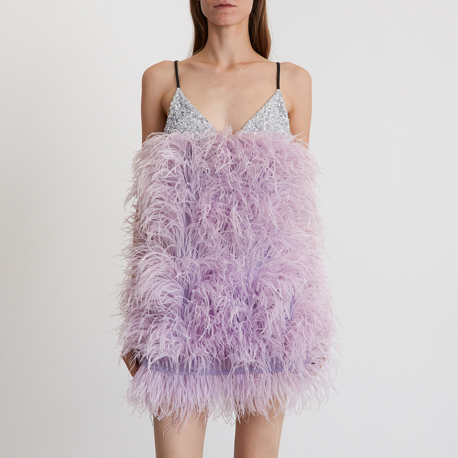 Платье фиолетового цвета Attico - фото из каталога магазина брендовой одежды Second Friend Store Платье Attico - купить оригинал в секонд-хенде SFS - 1