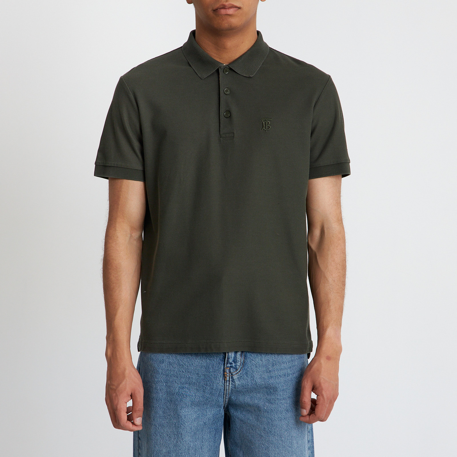 Поло зеленого цвета Burberry - фото из каталога магазина брендовой одежды Second Friend Store Поло Burberry - купить оригинал в секонд-хенде SFS - 1
