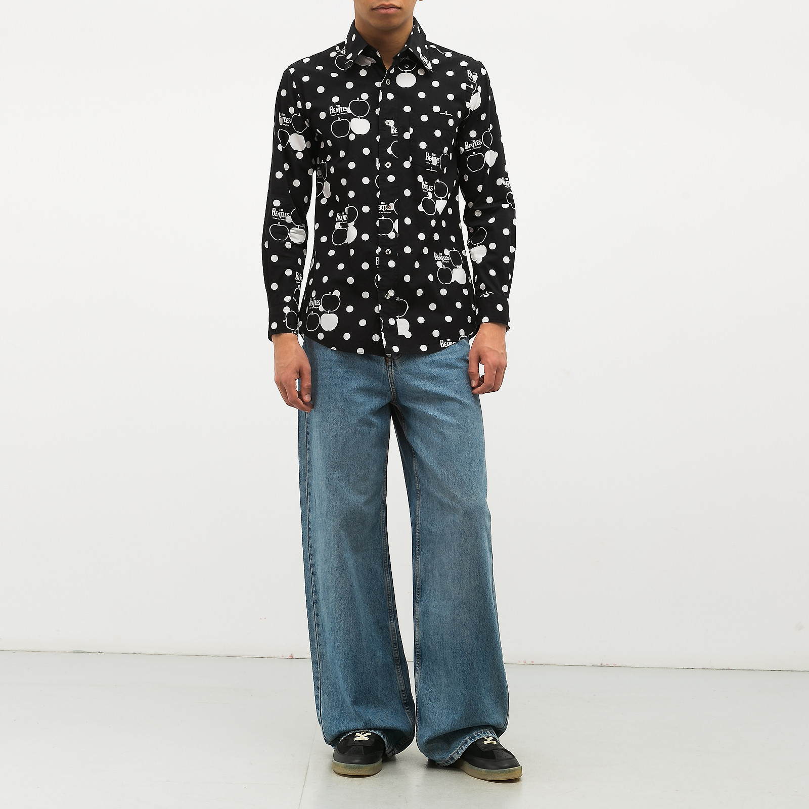 Рубашка The Beatles x черного цвета Comme des Garcons - фото из каталога магазина брендовой одежды Second Friend Store Рубашка The Beatles x Comme des Garcons - купить оригинал в секонд-хенде SFS - 3