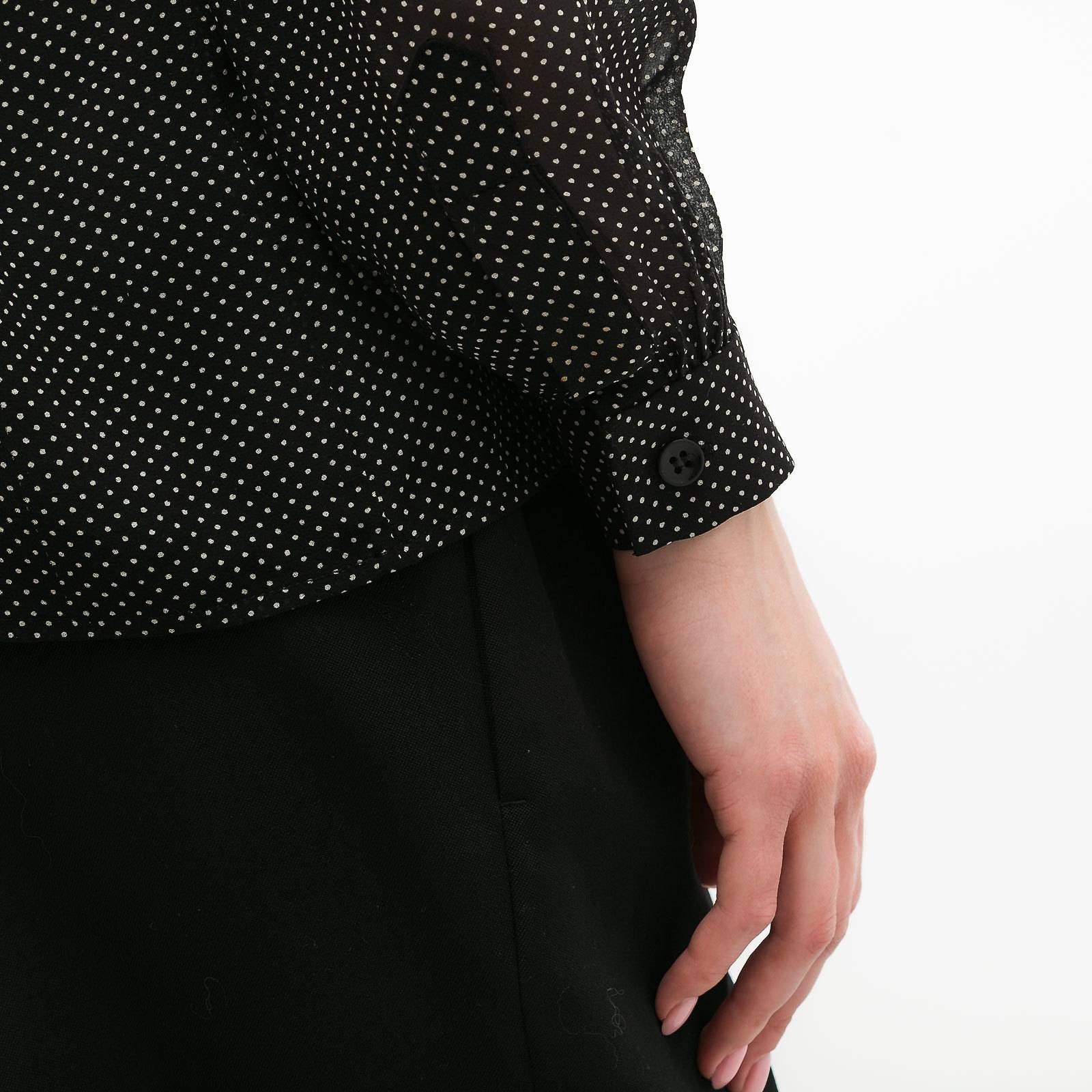 Блуза черного цвета Saint Laurent - фото из каталога магазина брендовой одежды Second Friend Store Блуза Saint Laurent - купить оригинал в секонд-хенде SFS - 5