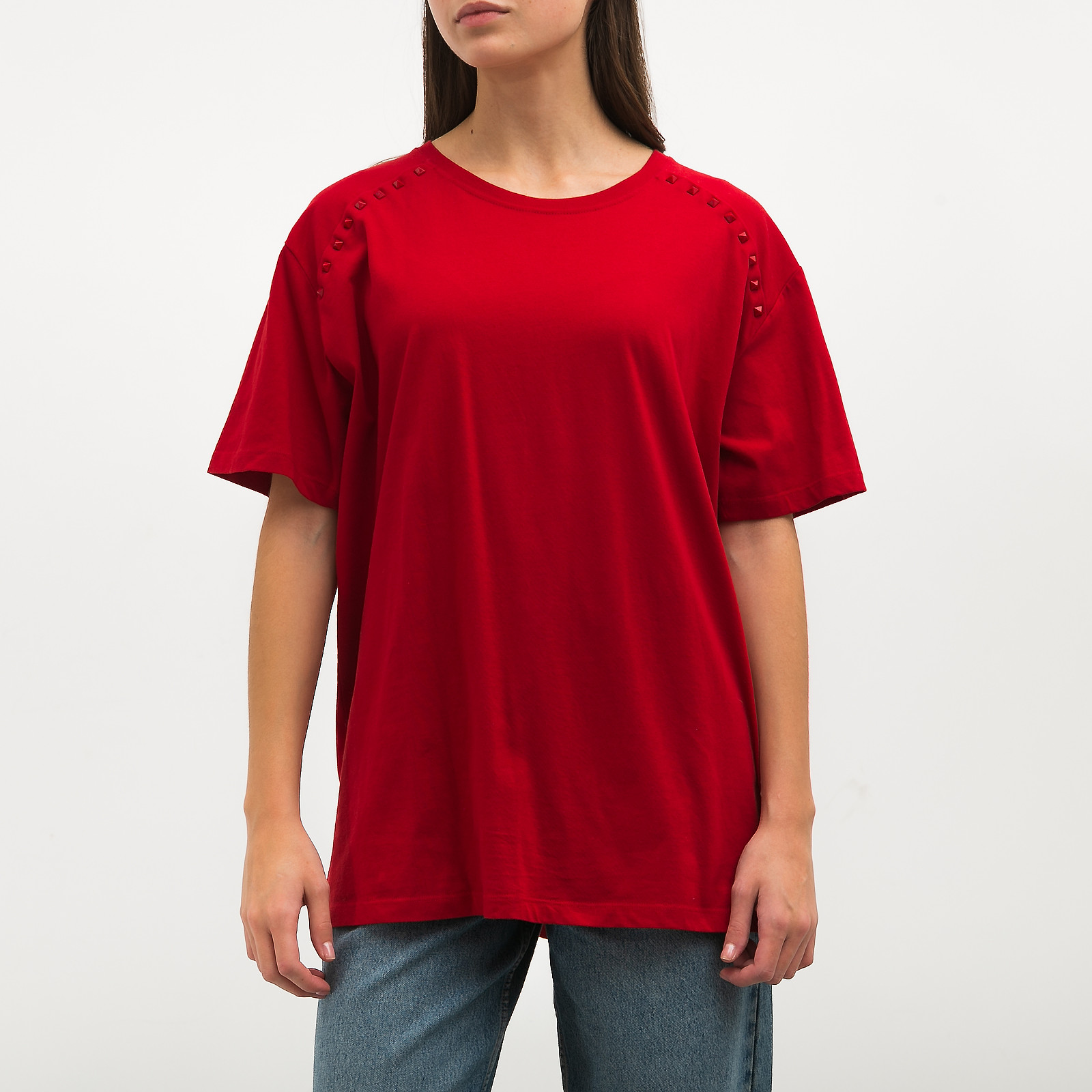 Футболка красного цвета Valentino - фото из каталога магазина брендовой одежды Second Friend Store Футболка Valentino - купить оригинал в секонд-хенде SFS - 1