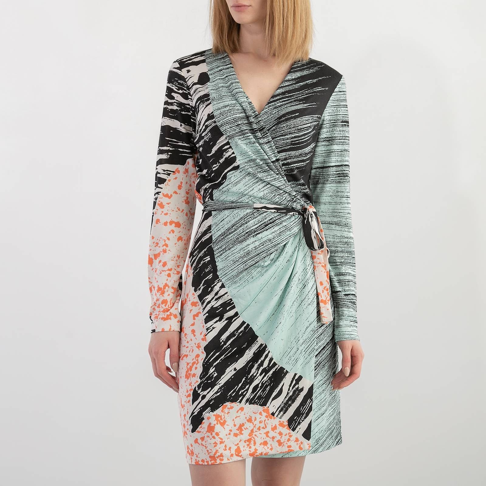 Платье голубого цвета Diane von Furstenberg - фото из каталога магазина брендовой одежды Second Friend Store Платье Diane von Furstenberg - купить оригинал в секонд-хенде SFS - 1