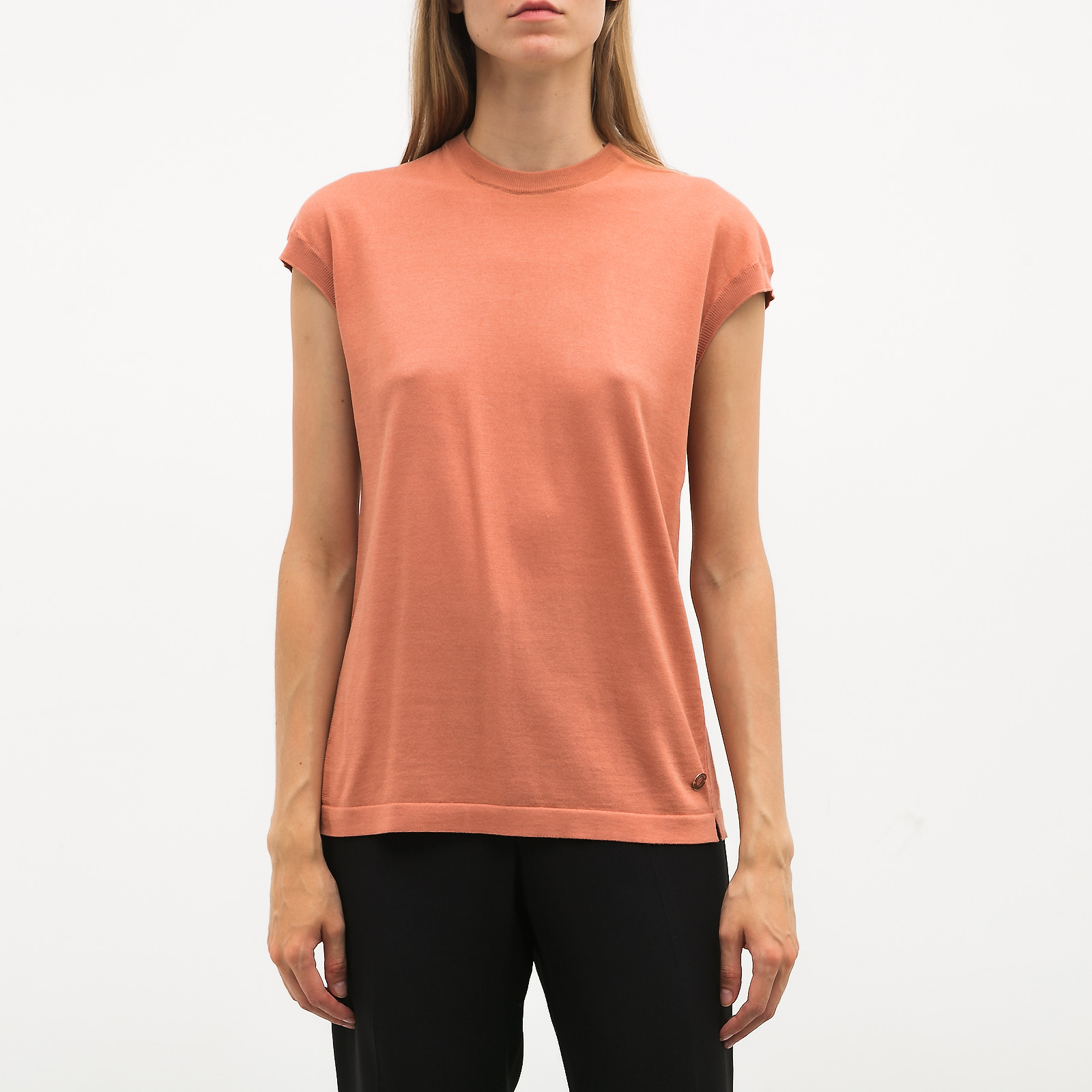 Жилет розового цвета Loro Piana - фото из каталога магазина брендовой одежды Second Friend Store Жилет Loro Piana - купить оригинал в секонд-хенде SFS - 1