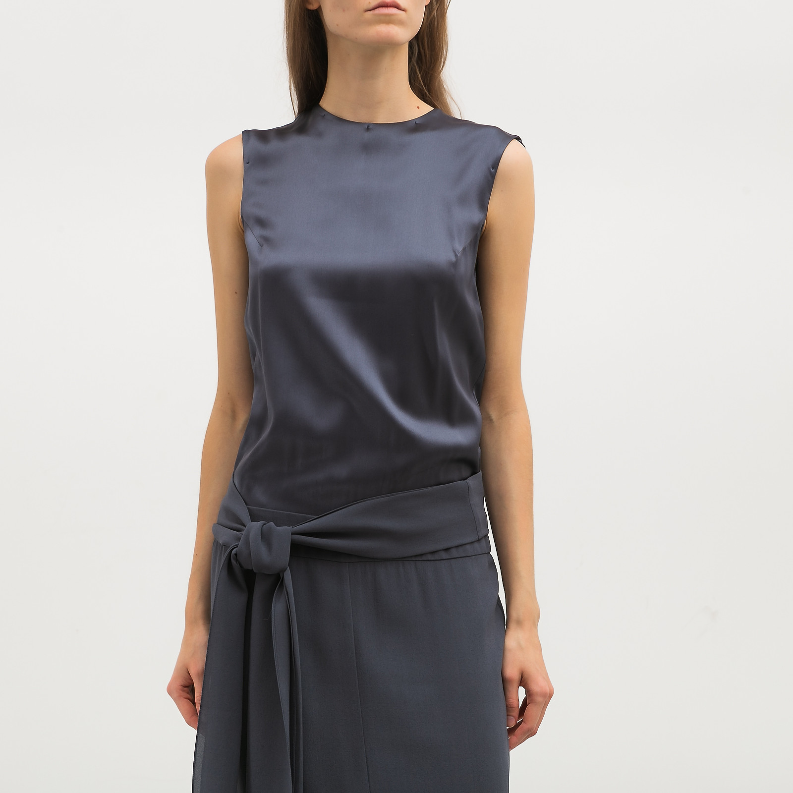 Платье синего цвета Brunello Cucinelli - фото из каталога магазина брендовой одежды Second Friend Store Платье Brunello Cucinelli - купить оригинал в секонд-хенде SFS - 3