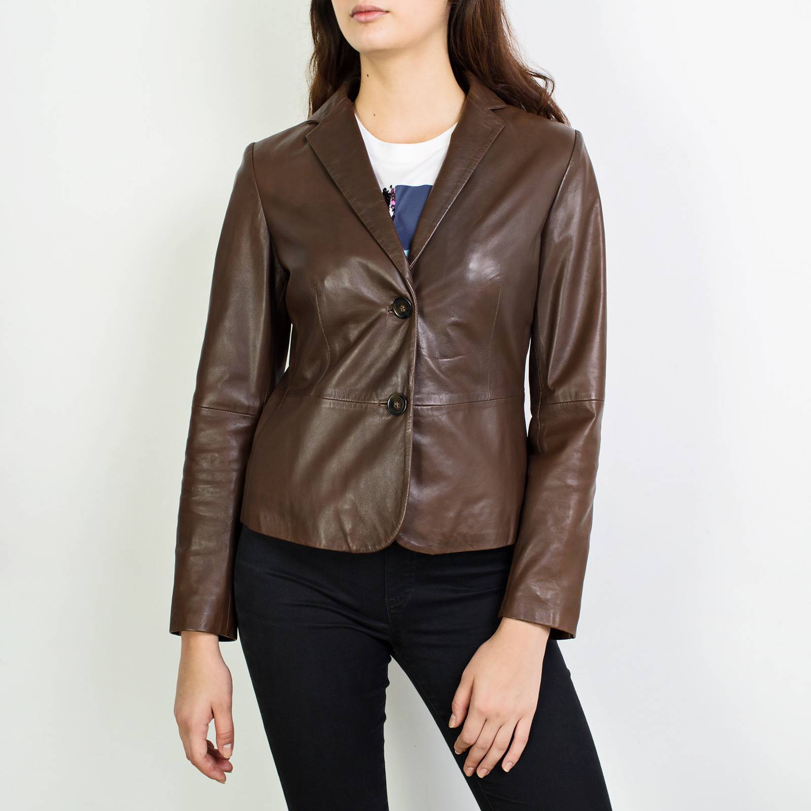Кожаный пиджак Weekend Max Mara - купить оригинал в секонд-хенде SFS