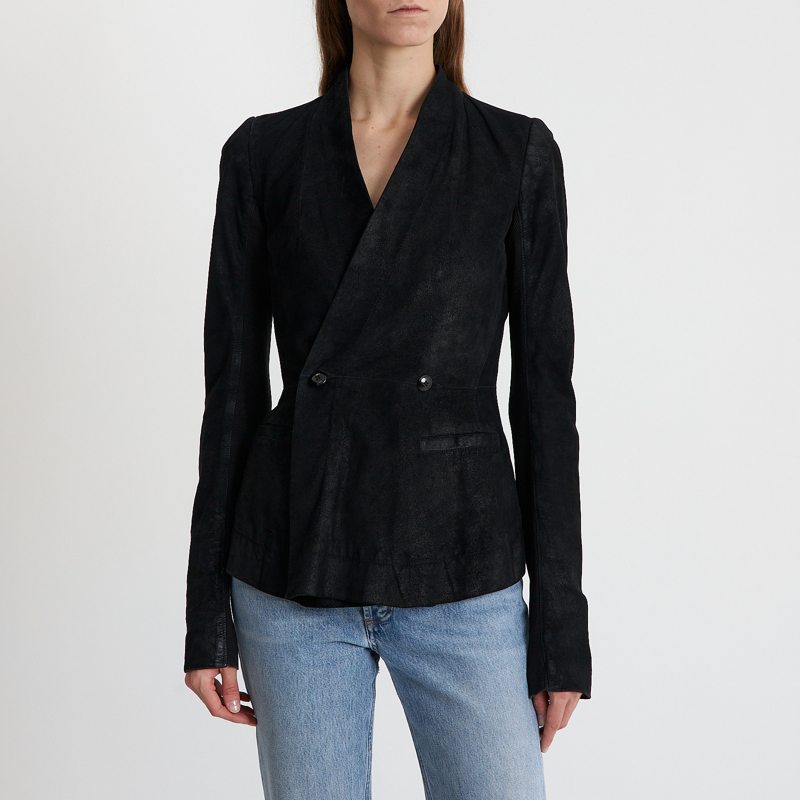 Куртка черного цвета Rick Owens - фото из каталога магазина брендовой одежды Second Friend Store Куртка Rick Owens - купить оригинал в секонд-хенде SFS - 1