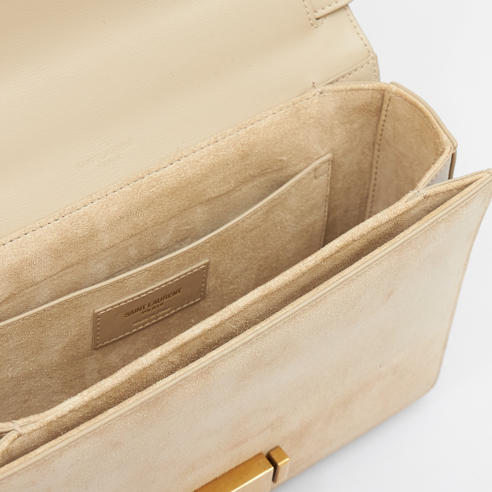 Сумка бежевого цвета Saint Laurent - фото из каталога магазина брендовой одежды Second Friend Store Сумка Saint Laurent - купить оригинал в секонд-хенде SFS - 8