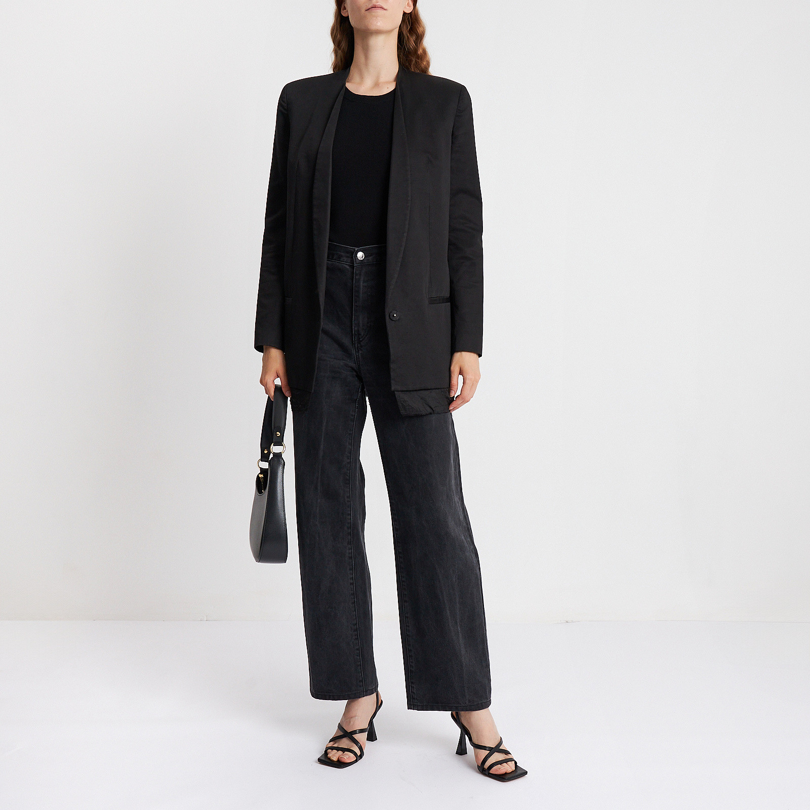 Джинсы  серого цвета Alexander Wang - фото из каталога магазина брендовой одежды Second Friend Store Джинсы Alexander Wang - купить оригинал в секонд-хенде SFS - 2