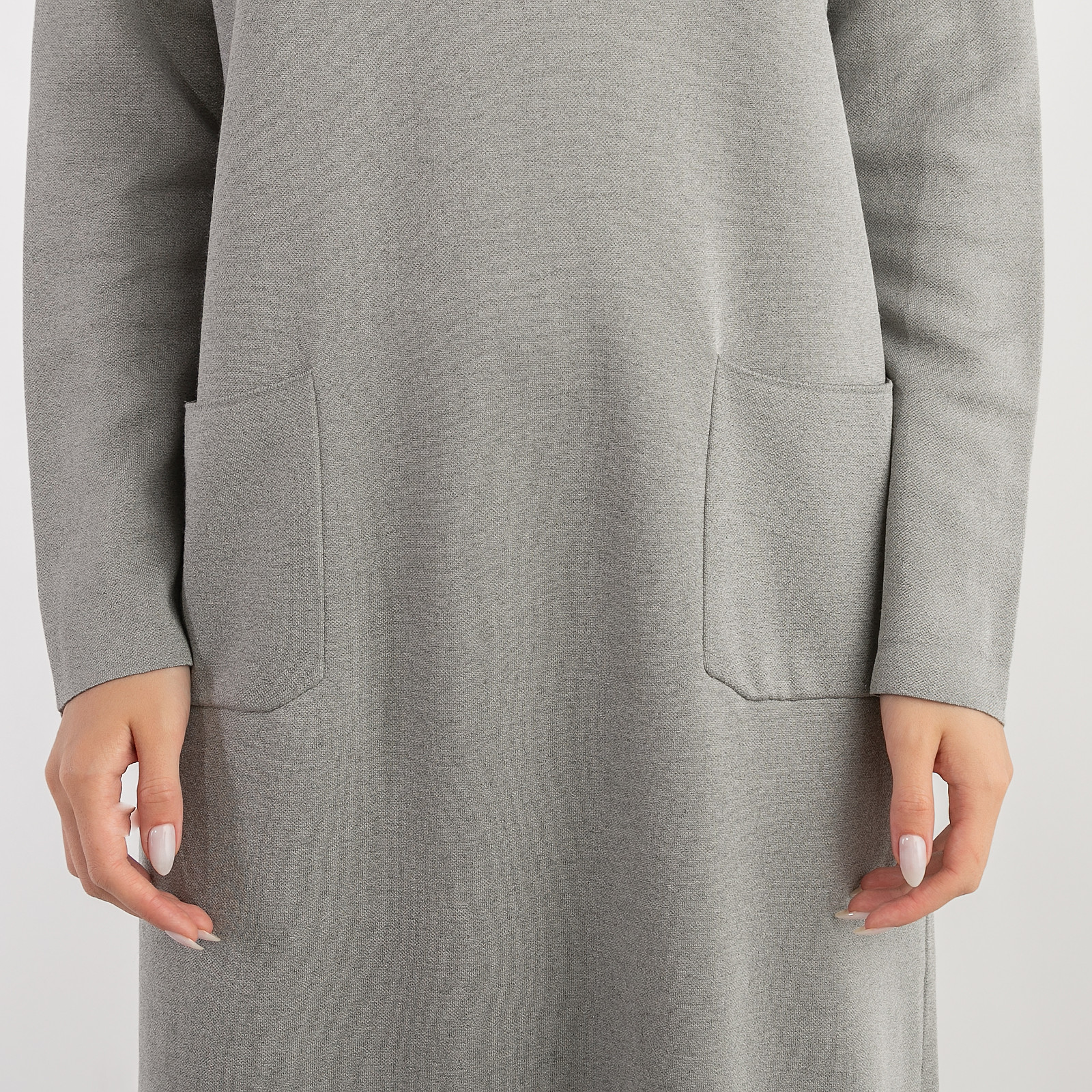 Платье  серого цвета 'S Max Mara - фото из каталога магазина брендовой одежды Second Friend Store Платье 'S Max Mara - купить оригинал в секонд-хенде SFS - 4