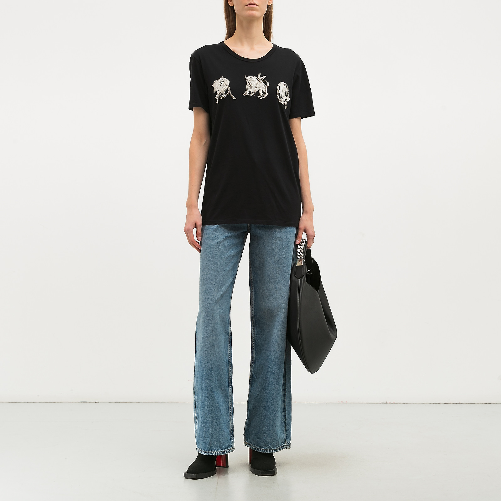Футболка черного цвета Alexander McQueen - фото из каталога магазина брендовой одежды Second Friend Store Футболка Alexander McQueen - купить оригинал в секонд-хенде SFS - 3