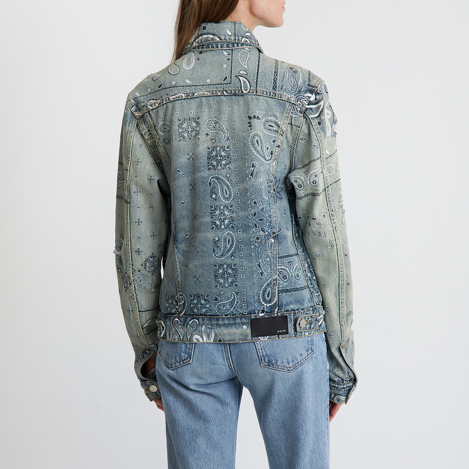 Джинсовка голубого цвета Amiri - фото из каталога магазина брендовой одежды Second Friend Store Джинсовка Amiri - купить оригинал в секонд-хенде SFS - 3