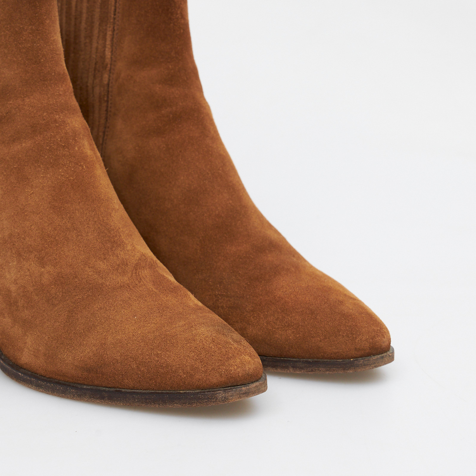 Ботильоны  коричневого цвета Saint Laurent - фото из каталога магазина брендовой одежды Second Friend Store Ботильоны Saint Laurent - купить оригинал в секонд-хенде SFS - 4