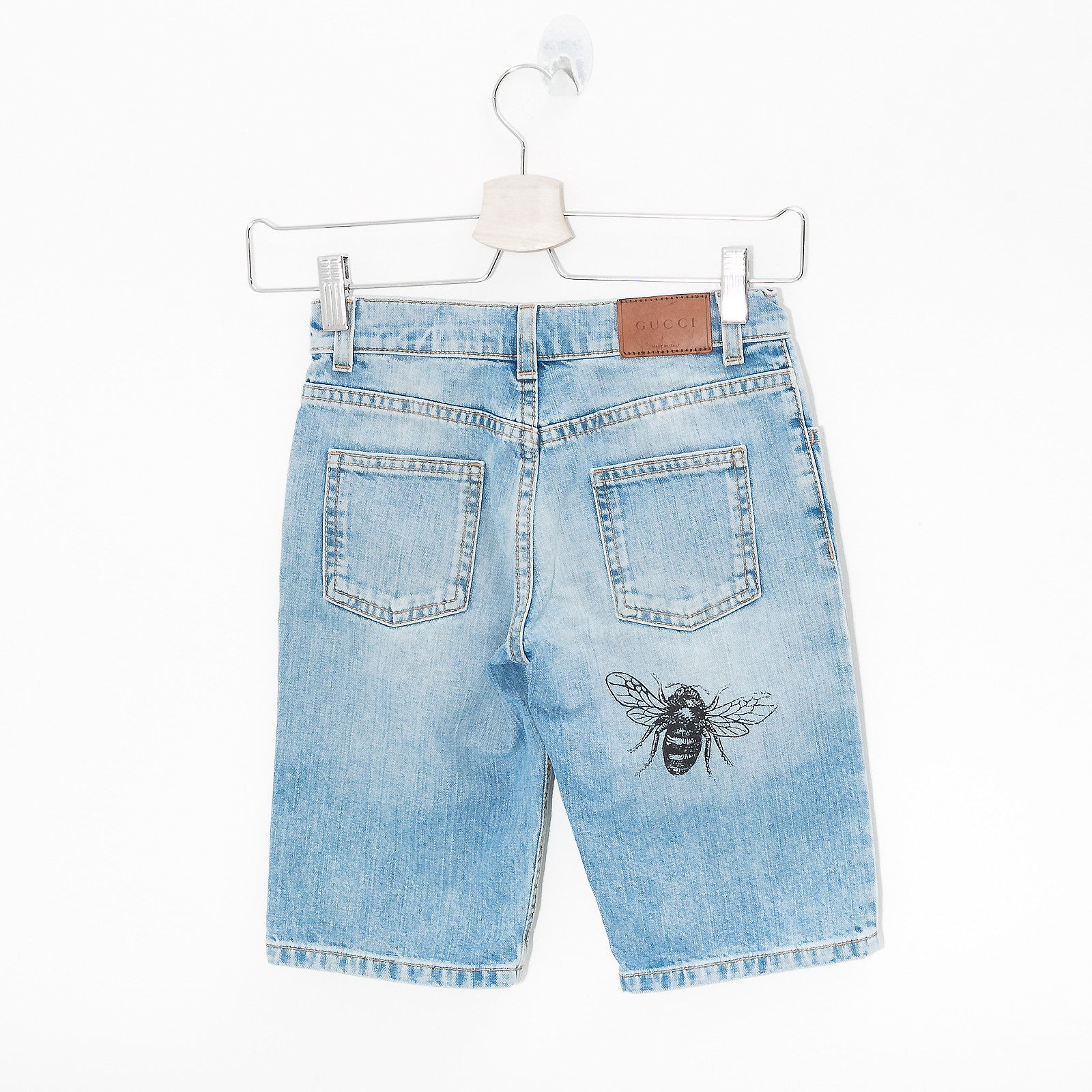 Шорты голубого цвета Gucci - фото из каталога магазина брендовой одежды Second Friend Store Шорты Gucci - купить оригинал в секонд-хенде SFS - 2