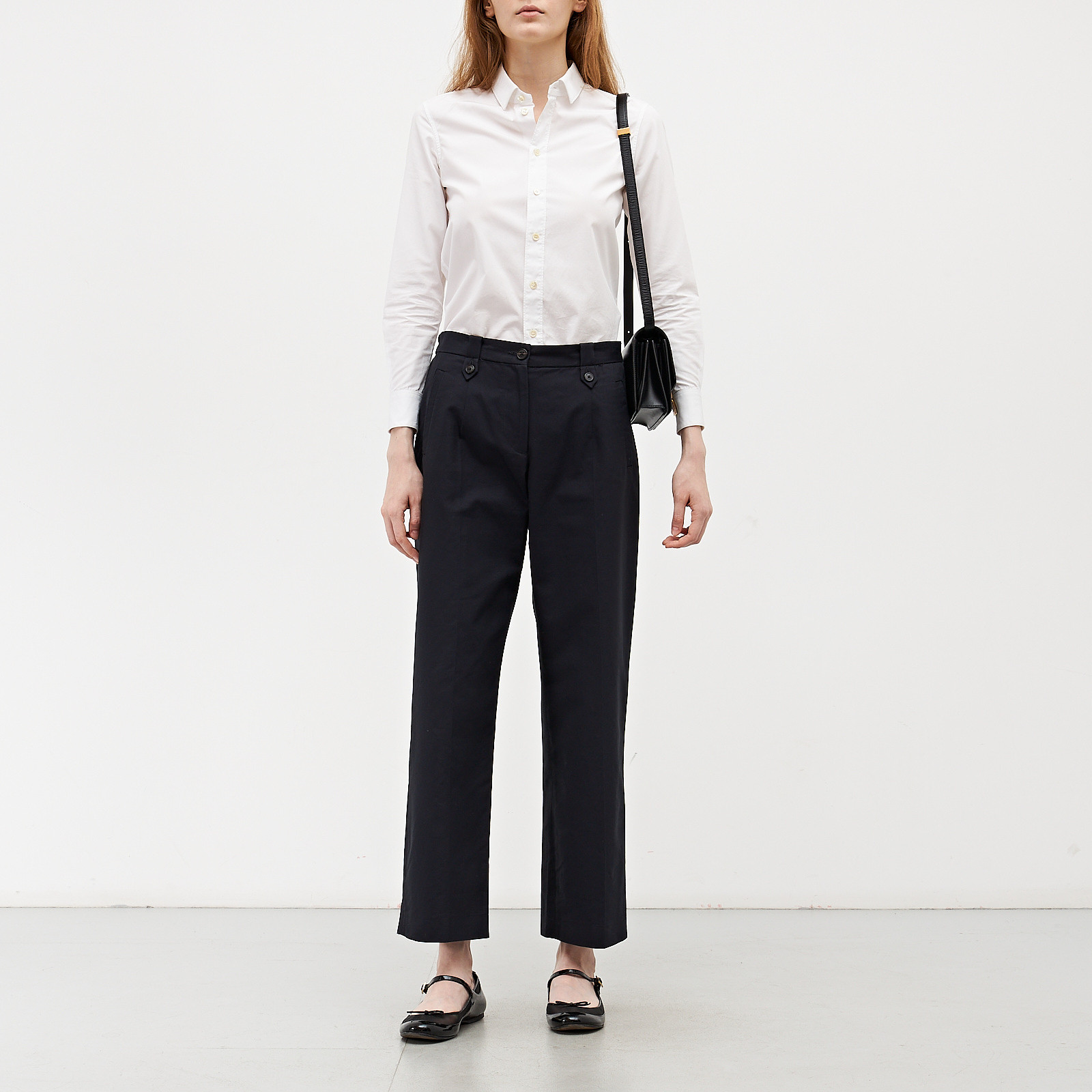 Брюки синего цвета Dries Van Noten - фото из каталога магазина брендовой одежды Second Friend Store Брюки Dries Van Noten - купить оригинал в секонд-хенде SFS - 4