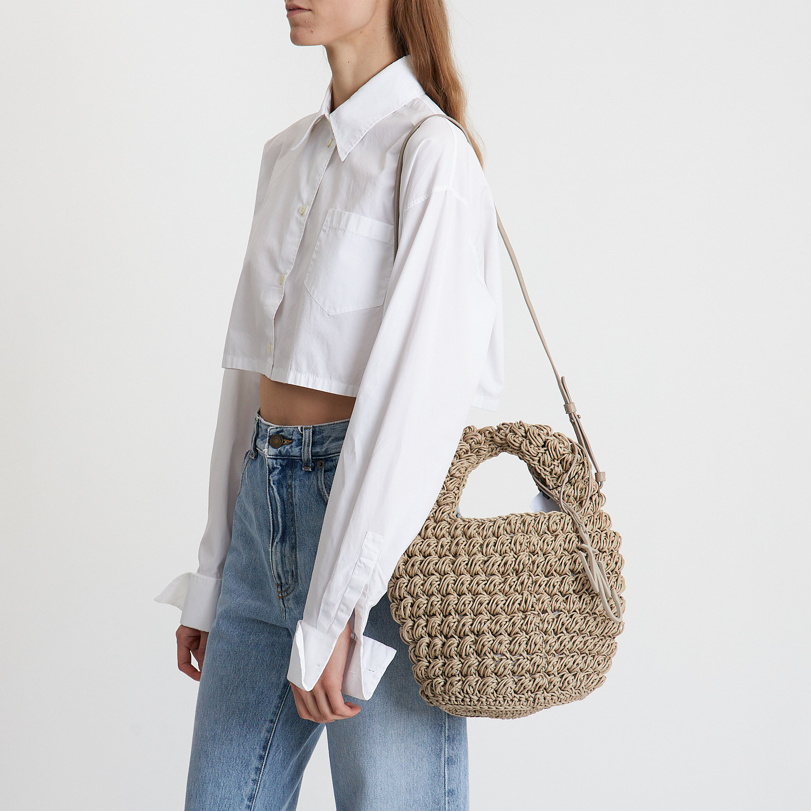 Сумка бежевого цвета JW Anderson - фото из каталога магазина брендовой одежды Second Friend Store Сумка JW Anderson - купить оригинал в секонд-хенде SFS - 9