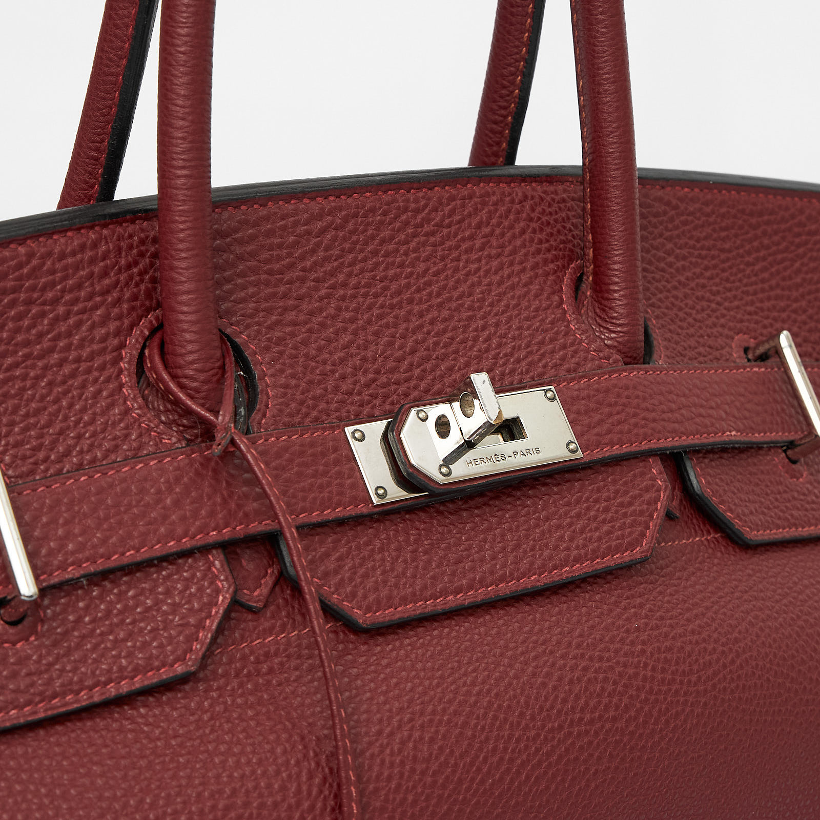 Сумка  бордового цвета Hermes - фото из каталога магазина брендовой одежды Second Friend Store Сумка Hermes - купить оригинал в секонд-хенде SFS - 5